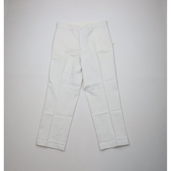 Deadstock Vintage 60s 70s Big Mac Mens 33x28 Workwear Mechanic Pants White USA